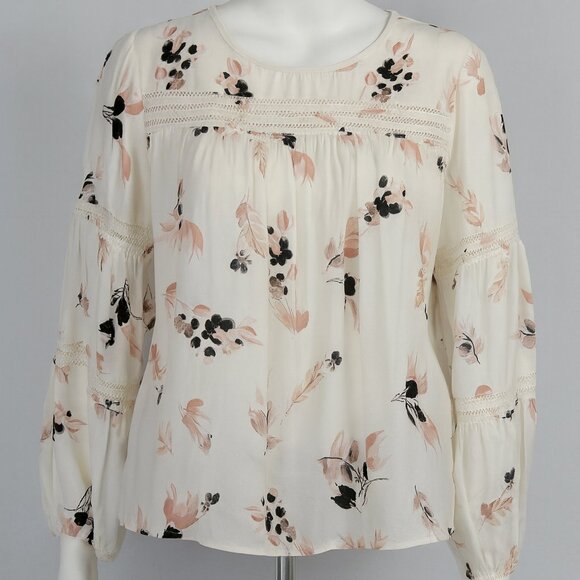 Frazzle Tops - NEW Frazzle Blouse Top XL BOHO Peasant Flowy Floral Cottagecore balloon slv NWT
